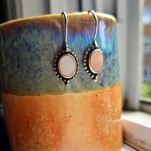 Mother of Pearl Sterling Silver Delicate Earrings